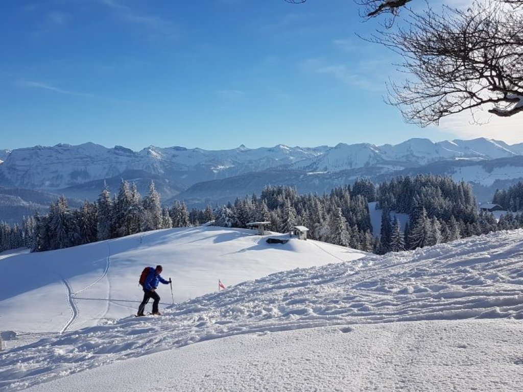 Beim Gipfelkreuz des Brüggelekopfs