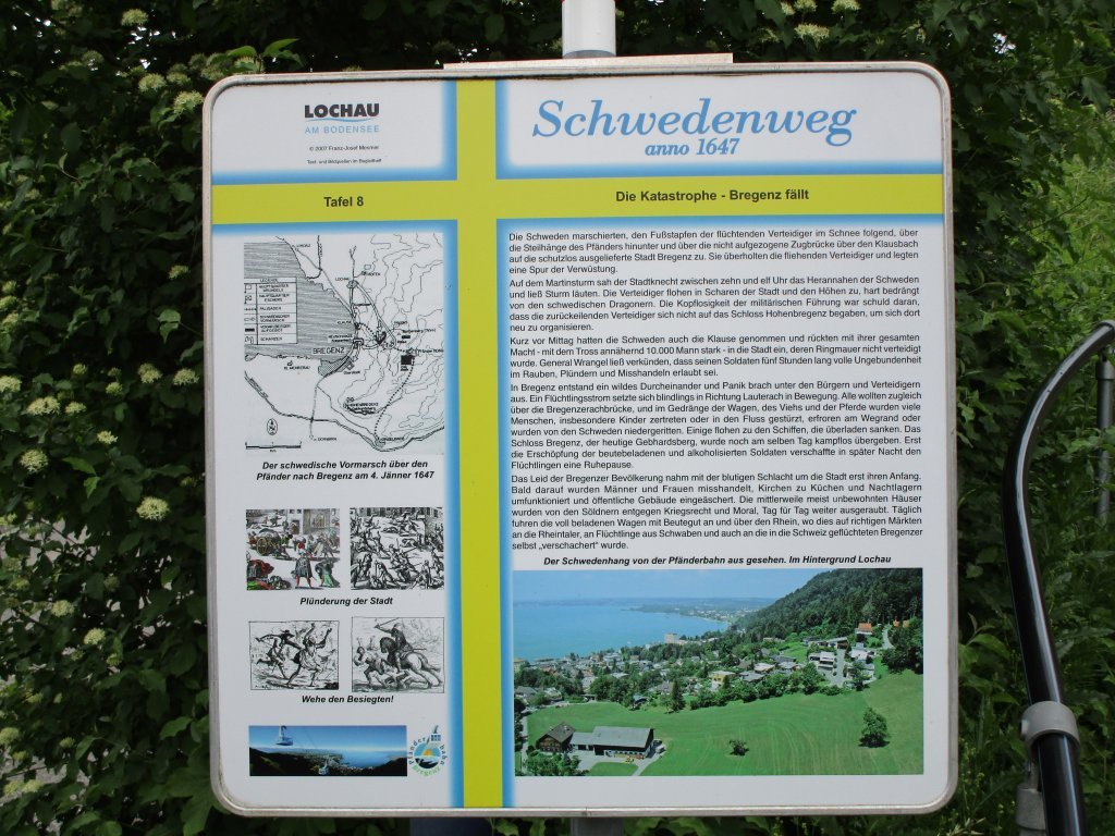 "Auf der Reute" kreuzen sich Wanderweg und der geschichtsträchtige Schwedenweg